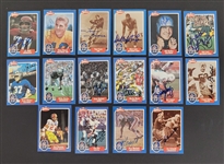 Lot of 16 Autographed 1988 Swell Football Cards Beckett