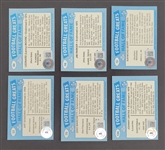 Lot of 6 Baltimore Colts Autographed 1988 Swell Football Cards w/ Johnny Unitas Beckett