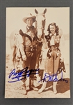 Roy Rogers & Dale Evans Dual Autographed Postcard Beckett