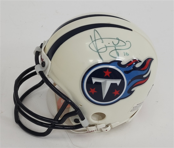 Vince Young Autographed Tennessee Titans Mini Helmet Beckett