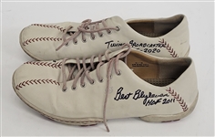 Bert Blyleven Custom Born Baseball Shoes Worn As Broadcaster Signed w/Blyleven Signed Letter of Provenance