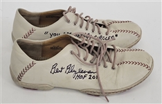 Bert Blyleven Custom Born Baseball Shoes Worn As Broadcaster Signed w/Blyleven Signed Letter of Provenance
