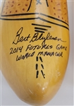 Bert Blyleven 2014 MLB Futures Game Used Wooden Dutch Clogs Signed Photo Match w/Blyleven Signed Letter of Provenance