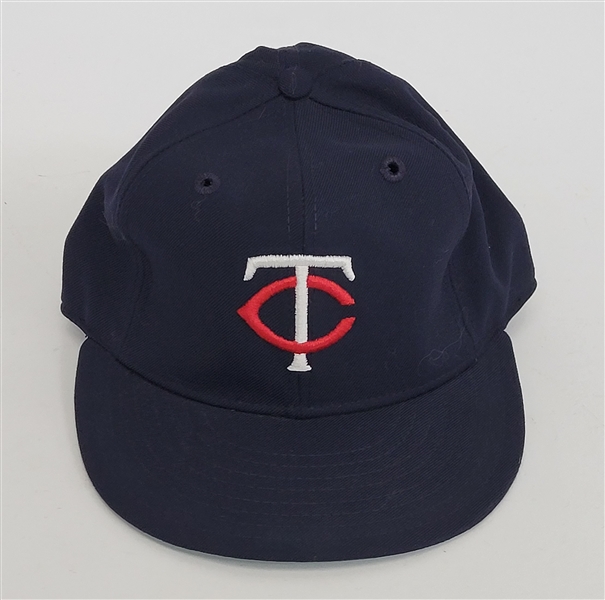 Mickey Hatcher Minnesota Twins Game Used & Autographed Hat
