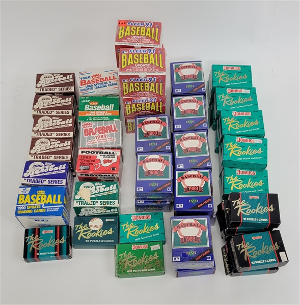 Large Collection of 1986-91 Miscellaneous Baseball Card Boxes