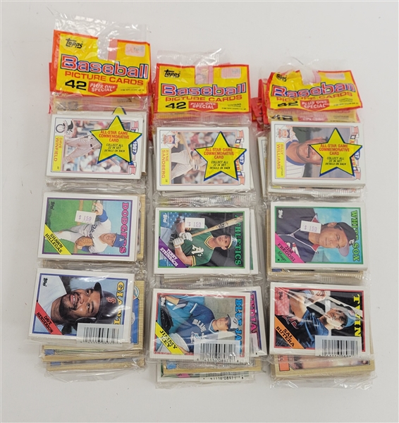 Lot of 12 Unopened 1988 Topps Baseball Rak Packs