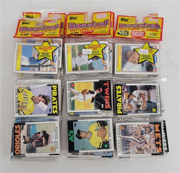 Lot of 12 Unopened 1986 Topps Baseball Rak Packs