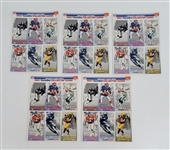 Lot of (5) 1993 McDonald's GameDay Football 3-Sheet Uncut Card Sets