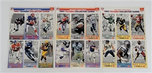 Lot of (5) 1993 McDonalds GameDay Football 3-Sheet Uncut Card Sets