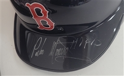 Lot of 3 - Pedro Martinez Autographed Mini Batting Helmet, Wheaties Box, & 8x10 Photo Beckett