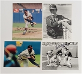 Bert Blyleven Lot of (4) Cleveland Indians Signed 8x10 Photos w/Blyleven Signed Letter of Provenance