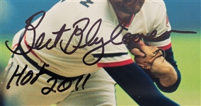 Bert Blyleven Lot of (4) Cleveland Indians Signed 8x10 Photos w/Blyleven Signed Letter of Provenance