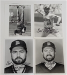 Bert Blyleven Lot of (4) Minnesota Twins Signed 8x10 Black and White Photos w/Blyleven Signed Letter of Provenance