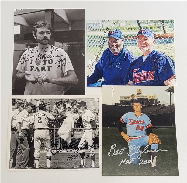 Lot Detail Bert Blyleven Lot Of Minnesota Twins Signed X