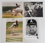 Bert Blyleven Lot of (4) California Angels Signed 8x10 Photos w/Blyleven Signed Letter of Provenance