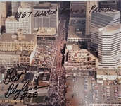 Bert Blyleven Lot of (3) Signed 1987 Minnesota Twins World Series 8x10 Photos w/Blyleven Signed Letter of Provenance
