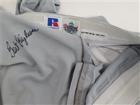 Bert Blyleven Lot of (4) Various Team Game Used Signed Pants w/Blyleven Signed Letter of Provenance