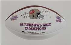 Jerry Rice & Steve Young Dual Autographed San Francisco 49ers Super Bowl XXIX Champions Football w/ Beckett LOA