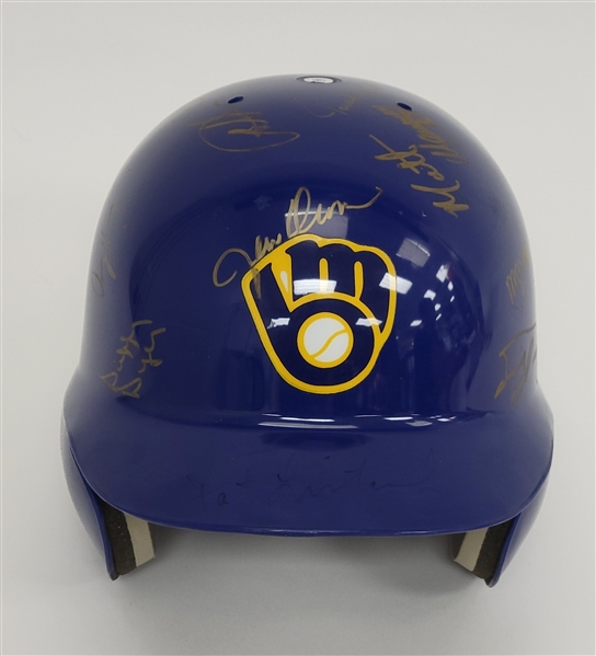 1993 Milwaukee Brewers Team Signed Batting Helmet- Robin Yount, Greg Vaughn w/ Beckett LOA