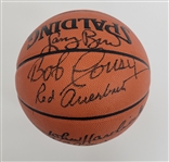 Boston Celtics Legends Autographed Basketball w/ Bird & Russell Beckett LOA