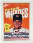 Chuck Knoblauch Autographed & Inscribed Wheaties Box w/ Chuck Knoblauch Letter of Provenance