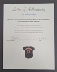 Chuck Knoblauch 1997 Minnesota Twins Game Used & Autographed Jackie Robinson 50th Anniversary Jersey w/ Chuck Knoblauch Letter of Provenance
