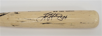 Tino Martinez New York Yankees Game Used & Autographed Bat Beckett