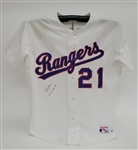 Ruben Sierra Texas Rangers Game Used & Autographed Jersey w/ Autographed 8x10 Photo Beckett