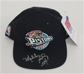 Malik Sealy Autographed Detroit Pistons Hat Beckett