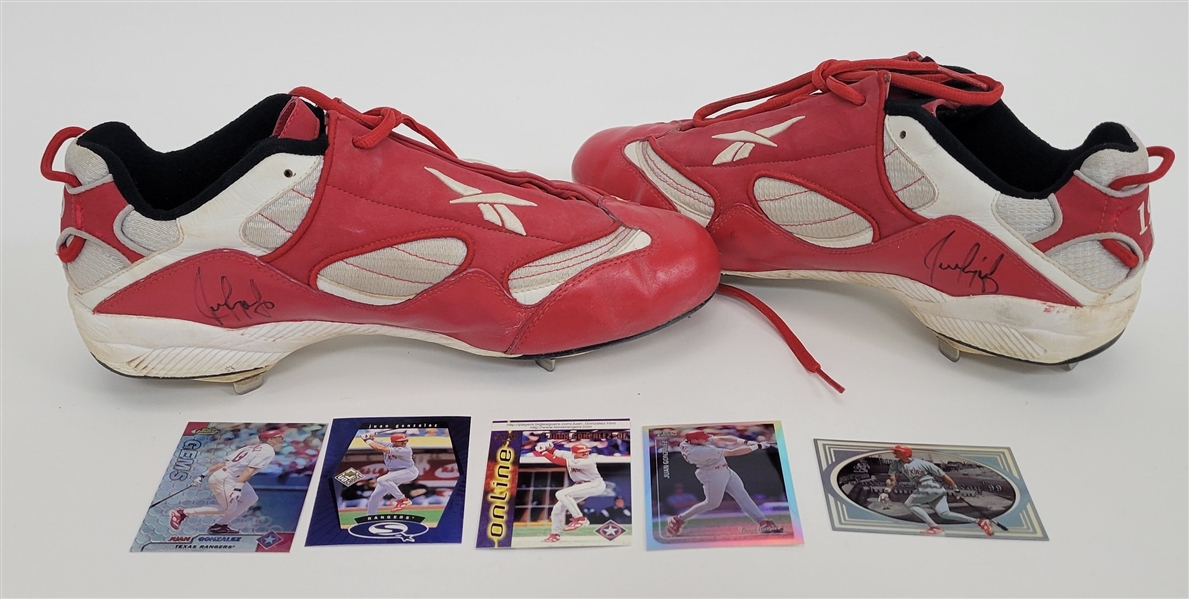 Juan Gonzalez Game Used & Autographed Cleats Beckett