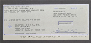 Henry Winkler Signed Check Beckett