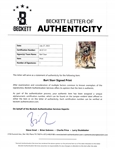 Bart Starr Autographed 8x10 Lithograph Matted w/ Beckett LOA