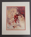 Gordie Howe Autographed 8x10 Lithograph Matted Beckett
