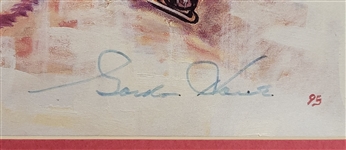 Gordie Howe Autographed 8x10 Lithograph Matted Beckett