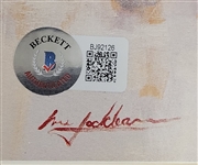 Gordie Howe Autographed 8x10 Lithograph Matted Beckett