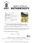 Mickey Mantle, Roger Maris, & Bob Cerv Autographed Magazine Photo w/ Beckett LOA