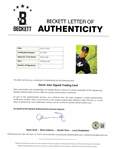 Derek Jeter Autographed 1997 Pinnacle Jumbo Card w/ Beckett LOA