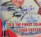 New York Yankees Greats Autographed Red Rock Cola Sign w/ Beckett LOA