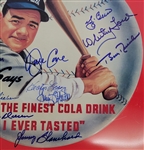 New York Yankees Greats Autographed Red Rock Cola Sign w/ Beckett LOA