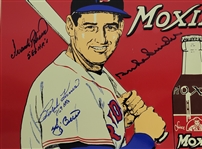 Yogi Berra, Frank Robinson, Duke Snider, & Ralph Kiner Autographed Moxie Sign w/ Beckett LOA