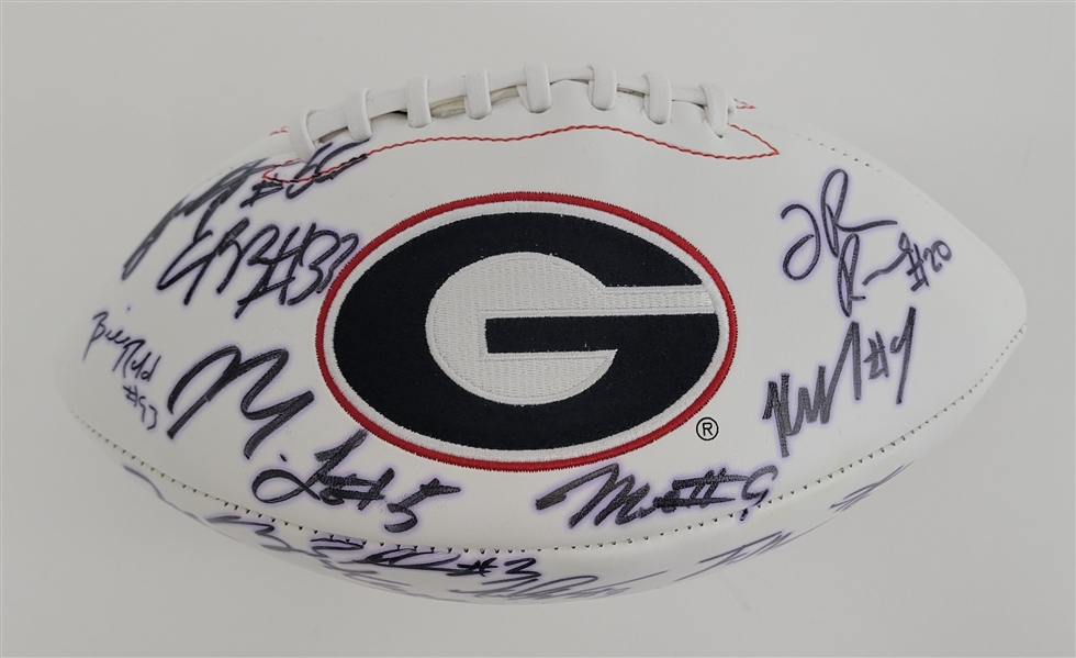 2019 Georgia Bulldogs Team Signed Football w/ Beckett LOA