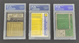 Lot of 3 Harmon Killebrew 1970, 1973, & 1974 Topps PSA 8 Graded Cards