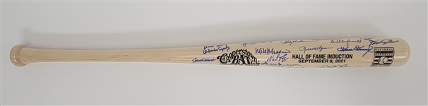 Bert Blyleven 2021 Hall of Fame Induction Bat Signed by 32 Hall of Famers w/ Derek Jeter Ken Griffey Jr. Cal Ripken Jr. & Blyleven Signed Letter of Provenance Beckett