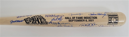 Bert Blyleven 2021 Hall of Fame Induction Bat Signed by 32 Hall of Famers w/ Derek Jeter Ken Griffey Jr. Cal Ripken Jr. & Blyleven Signed Letter of Provenance Beckett