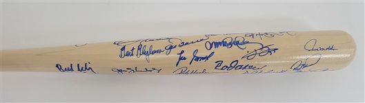 Bert Blyleven 2021 Hall of Fame Induction Bat Signed by 32 Hall of Famers w/ Derek Jeter Ken Griffey Jr. Cal Ripken Jr. & Blyleven Signed Letter of Provenance Beckett