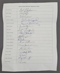Bert Blyleven 2021 Hall of Fame Induction Bat Signed by 32 Hall of Famers w/ Derek Jeter Ken Griffey Jr. Cal Ripken Jr. & Blyleven Signed Letter of Provenance Beckett