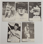 Lot of 5 Ralph Kiner, Max Carey, Lloyd Waner, Joe Cronin, & Ernie Lombardi Autographed 1974 TCMA Postcards Beckett