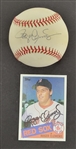 Roger Clemens Autographed OAL Baseball & Topps Rookie Card Becket