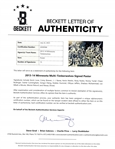 2013-14 Minnesota Timberwolves Team Signed 18x22 Poster LE #95/600 w/ Beckett LOA