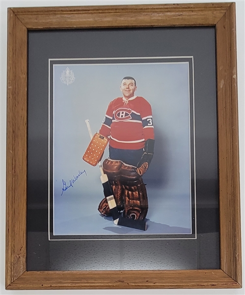 Gump Worsley Autographed & Framed 8x10 Photo w/ Beckett LOA